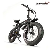 관부가세무료 750W 2023 최신형 ZSTONE E-20인치 전기팻바이크 전기자전거, 나이트블랙