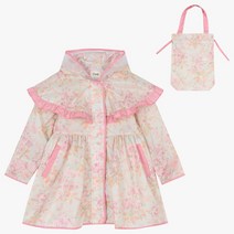 [치크_천호점] 러블리 플라워 여아 공주 레인코트 + 아동 레인코트 가방! 키즈 다회용 우비