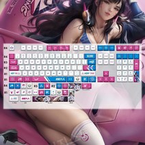 오버워치 디바 DVA 기계식 키보드 염료승화 PBT 체리 키캡 akko IKBC, 1, 디바 - 키캡