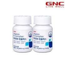 [지앤씨] [GNC] 비타민B 컴플렉스 (60정) 30일분 x2병 세트, 상세 설명 참조, 상세 설명 참조