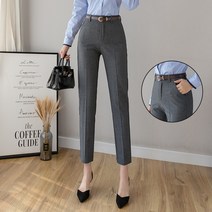 정장바지 여 9부 바지 봄옷 블랙 일자 와이드 워크 팬츠 자녀 여름 얇은