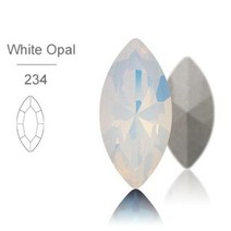 아쿠아씰 크리스탈 라인석 상단 스톤 의류 공예 쥬얼리에 적합한 라인스톤에 유리 접착제, White Opal+9X18mm 10Pcs
