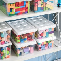 아이방 수납 정리함 레고 블록 화이트 리빙박스 장난감수납함, L