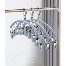 스테인레스 스틸 양말 클립 멀티 클립 행거 헴라인 샌들 양말 건조 다용도 3개, 회색