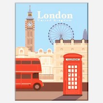 (국내배송/당일출발) 모모픽스페인팅 파리 런던 로마 프랑스 영국 30x40cm 명화 따라그리기 유화그리기 도시 여행, D20 어바웃 런던