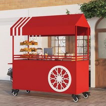 야시장 스낵카트 길거리음식 카트 푸드가판대, 팔걸이포함화이트길이120.60.190cm