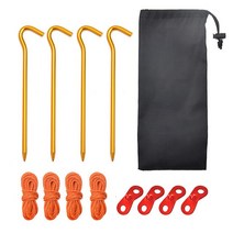 바람막이천막 캐노피텐트 캐노피천막알루미늄 합금 가 있는 18cm 텐트 말뚝 튼튼한 정원 마당 캐노피 캠핑, 05 Set 5