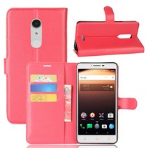 Alcatel a3 xl 용 alcatel u5 10 개/몫 lychee wallet 가죽 케이스 스탠드 카드 홀더, [01] Black