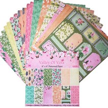 구김지 습자지 포장습자지24 장 6 인치 스크랩북 공예 종이 팩 무늬, 13 DP101-14