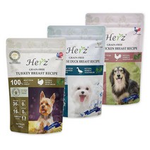 허즈 미국산 칠면조가슴살 레시피 알러지 기능성 강아지 사료, 100g, 1개