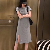 리더스타 여성티셔츠 여성반팔티 루즈핏 롱티셔츠 원피스 반팔원피스 반팔 티셔츠