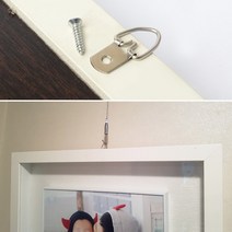 백수청년 액자걸이 액자걸이핀 벽고리 6P 액자 고리 액자고리 액자걸이부속 액자상부고리 액자고리나사 삼각 하트 튼튼 철물 삼각액자고리, 6개, 수량