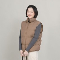 애비뉴투지 엄마옷 빵빵 솜 패딩 여성 가을 겨울 차이나 카라 주머니 숏 조끼 J11108 50대 60대 중년여성