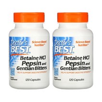 닥터스 베스트 베타인 HCL 펩신 Pepsin 용담 젠티안 비터 120캡슐 X 2통