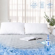 끌림몰 자가쿨링토퍼 냉감 에어매쉬 쿨매트 토퍼 침대 냉매트 침대밴딩 SS, 딥그레이 퀸