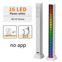 라이트 바 무선 LED바 16/32 LED RGB 사운드 제어 야간 조명 스트립 라이트 USB 앱 바 룸 TV 게임 장식 크, 03 B