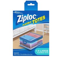 Ziploc 토트 의류 및 가벼운 침구 보관 백 XL 4개입 수납 정리