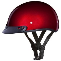 Daytona Helmets 하프 스컬 캡 오토바이 헬멧 DOT 승인 하이 글로스 블랙 S USA 미국, Black Cherry Metallic
