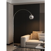 이탈리아 장스탠드 라이트 럭셔리 낚시 플로어 램프 북유럽 거실 디자인 침실 소파 사이드, 대형크롬(리모컨)