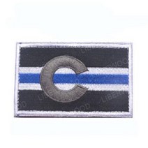 미군계급장 리버우드 미국 캔자스 캘리포니아 콜로라도 주 자수 패치 전술 아플리케 후크 루프, 8.blue line