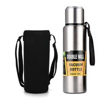 all-steel 304 russian stainless steel 보온병 컵 야외 여행 대용량 주전자 스테인레스 스틸 보온병 보온병 termo, 실버 스트랩, 500ml