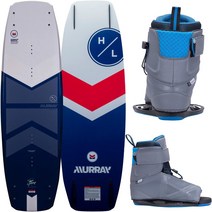 Hyperlite Murray 남성 웨이크보드 세션 바인딩 포함, 10-14