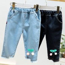 앨리홈 컷팅체리데님팬츠
