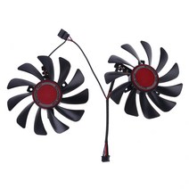 2PCS 95mm FDC10U12S9-C CF1010U12S XFX RADEON RX580 RX590 그래픽 카드 냉각 팬 용 쿨러 팬, 01 Black