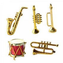 GHSHOP 3-6pack 인형 집 악기 미니어처 드럼 모델 소녀를위한 DIY 플레이, PP폴리프로필렌, 다중