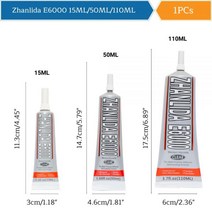 15ML 50ML110ML Zhanlida E6000 명확한 접촉 접착 성 직물 DIY 다이아몬드 보석 정밀 어플리케이터 끝을 가, 01 E6-15ML 1PC