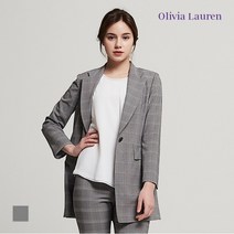 올리비아로렌 체크 싱글 자켓__VOCFUVM3352