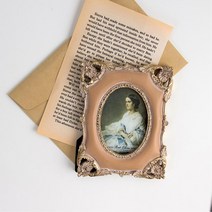 소형액자 빈티지액자틀 원형액자프레임 생일선물, 2x3