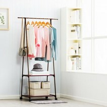 행거 싱글 이동식 자취생으로살아남기 이동형 낮은 행거 옷가게 행가 옷걸이, 화이트