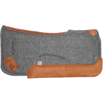 월드몰/ Impact Gel 컨투어 펠트 안장 패드, 32 inches (with 1 inch pad), 회색.