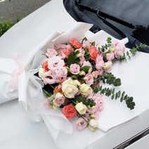 기념일 생화 꽃다발 프로포즈 생일 결혼 농장직송 꽃배달싼곳, 꽃다발(소)-핑크톤, 1개
