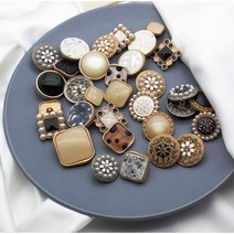 메탈버튼 쁘티 샹들리에 18/23/25mm 2개set, 9#