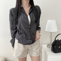 VANANA2 여성 루즈핏 데일리 트레이닝 운동복 집업 후드 파우치 바람막이