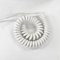 협성 스프링 코드선 VCTF 0.75SQ x 2C 2.5m 백색 케이블말린길이 35cm, 1개