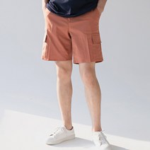 스타일에스 남자 빅사이즈 린넨 반밴딩 카고 반바지 여름 5부 하프팬츠