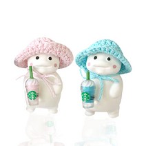 이온캔들 스벅 지방이 차량용 석고방향제, 핑크, 블랙베리엔베이