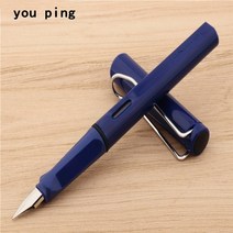 만년필 학생 입학선물 필기구 고급 사무용품 새로운 목록 고급 품질 jinhao 777 패션 다양한 색상 사무실 학교 문구 용품 잉크 펜, f, 푸른