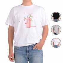 계절 단체 남녀공용 펀앤조이 3 여성 봄 커플티 남자 가족티 반팔티 라운드티 맞춤 벚꽃 면티