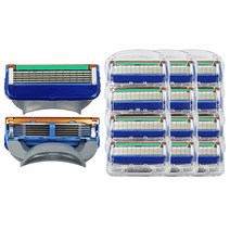 질레트 퓨전 매뉴얼 면도날 호환 12입팩 세트, 3P