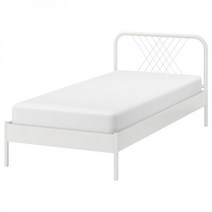 IKEA 이케아 침대 더블 현대 미니멀리스트 홈 프레임 인테리어 혼수 신혼 선물, 흰색 90x200cm, 다른