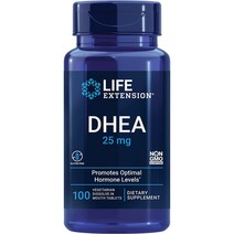 라이프 익스텐션 DHEA 25mg 100 캡슐 스트레스 호르몬 수치 완화, 100정, 1개