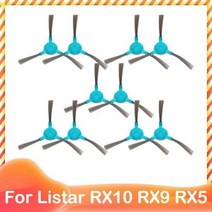 Listar RX10 RX9 RX5 로봇 진공 청소기 롤러 메인 사이드 브러시 Hepa 필터 걸레 교체 예비 부품 액세, 10 side brushes