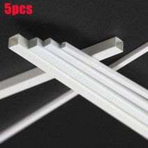 각관 튜브 파이프 아연 스테인레스 플라스틱 5pcs 흰색 abs 사각형 중공 모델 수제, 10x8x250mm