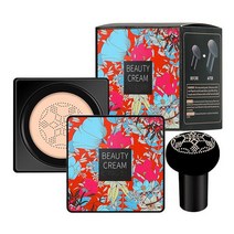 SUREYOULiKE 버섯머리 커버 쿠션 BB크림 파운데이션 버섯쿠션 CC크림 버섯 쿠션, 자연색, 1개