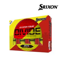 스릭슨 Q-STAR TOUR DIVIDE 골프공 던롭코리아 정품 반반볼, Yellow / Red