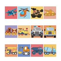 mi민화샵 소형유화그리기세트 20x20 탈것 캔버스도안 인테리어, 복엽기